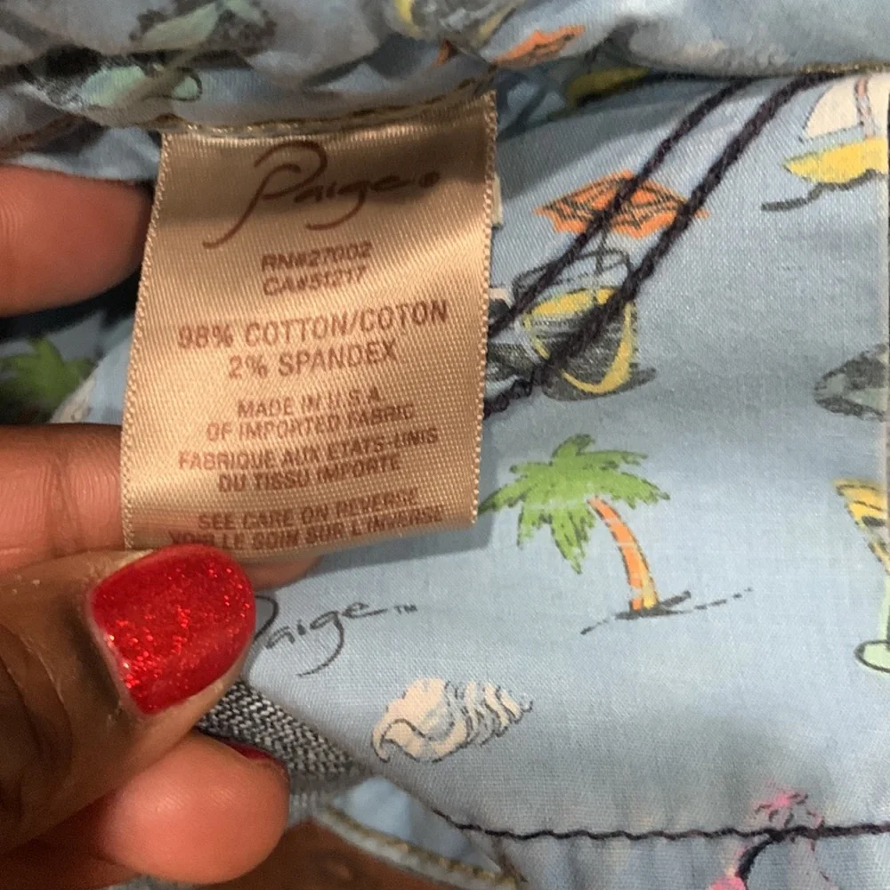 Paige Roll-Up Denim Shorts - Picture 4 of 5